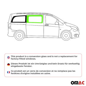 Mercedes Metris Fixed Glass - Front Side Right - Omac - L2/L3 Galaxy - 2016